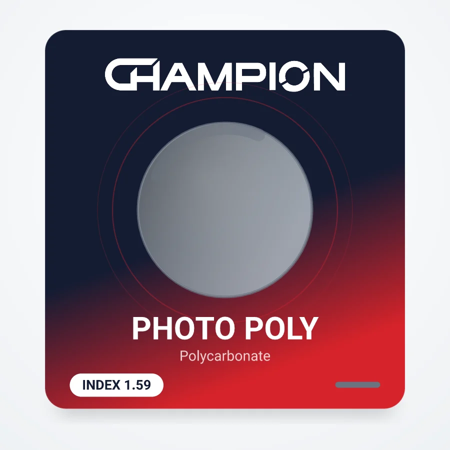 عدسی CHAMPION ۱٫۵۹ فتو پلی‌کربنات خاکستری نشکن