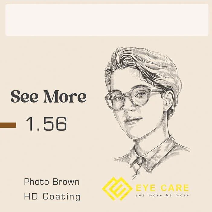 عدسی EYE CARE ۱٫۵۶ See More فتوکرومیک قهوهای HD