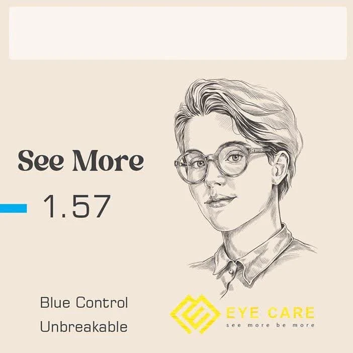 عدسی EYE CARE ۱٫۵۷ See More دیرشکن Blue Control HD
