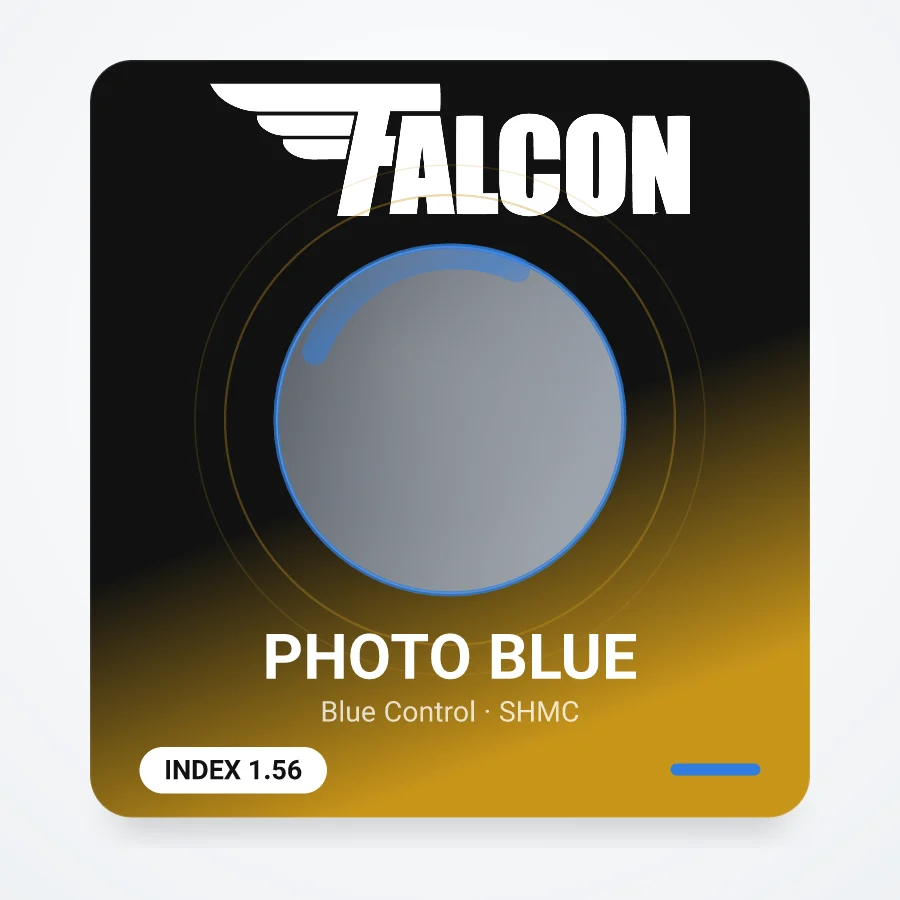 عدسی FALCON ۱٫۵۶ فتوکرومیک بلوکنترل SHMC