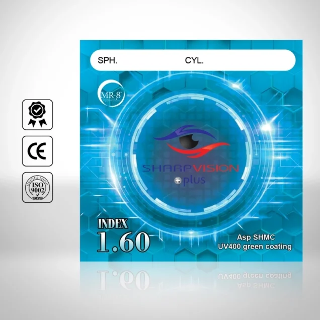 ۱٫۶۰ SHMC UV400 سبز — سری پلاس
