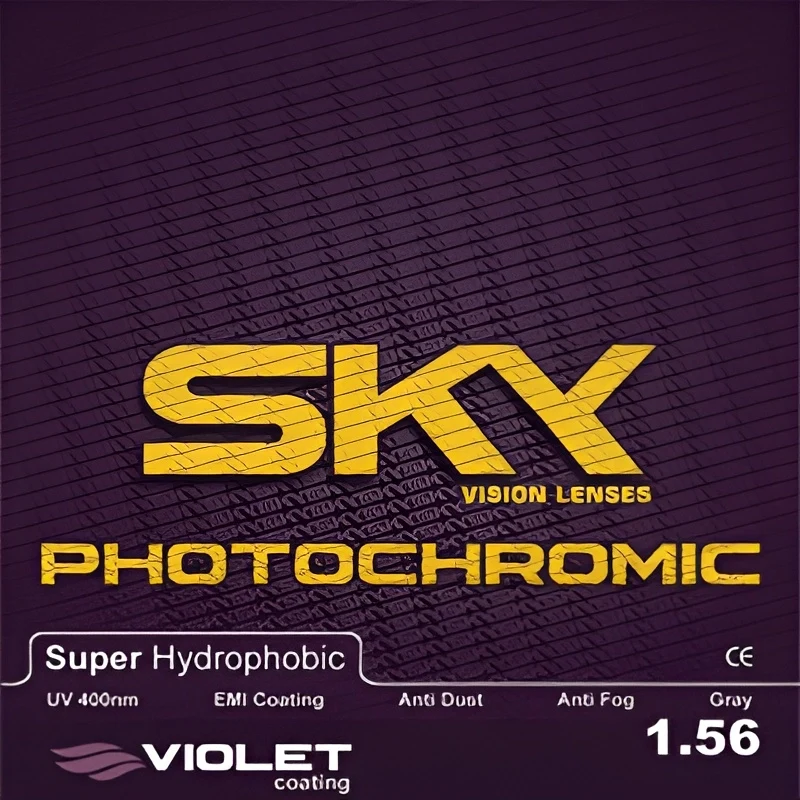 عدسی SKY ۱٫۵۶ فتوکرومیک خاکستری پوشش بنفش