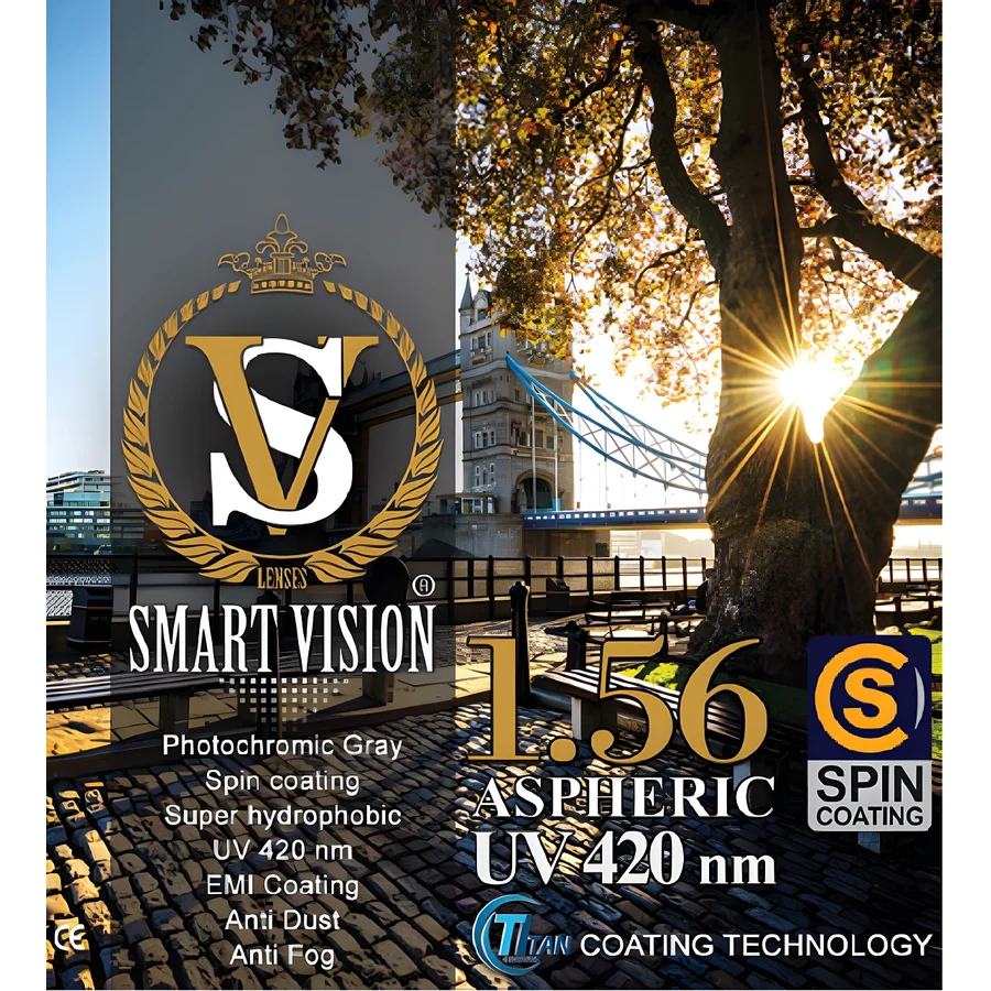 عدسی SMART VISION ۱٫۵۶ فتوکرومیک بلوکات UV420