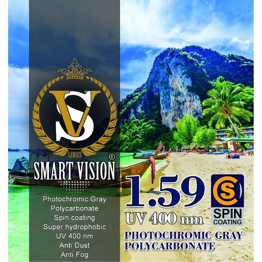 عدسی SMART VISION ۱٫۵۹ فتوکرومیک پلی‌کربنات نشکن