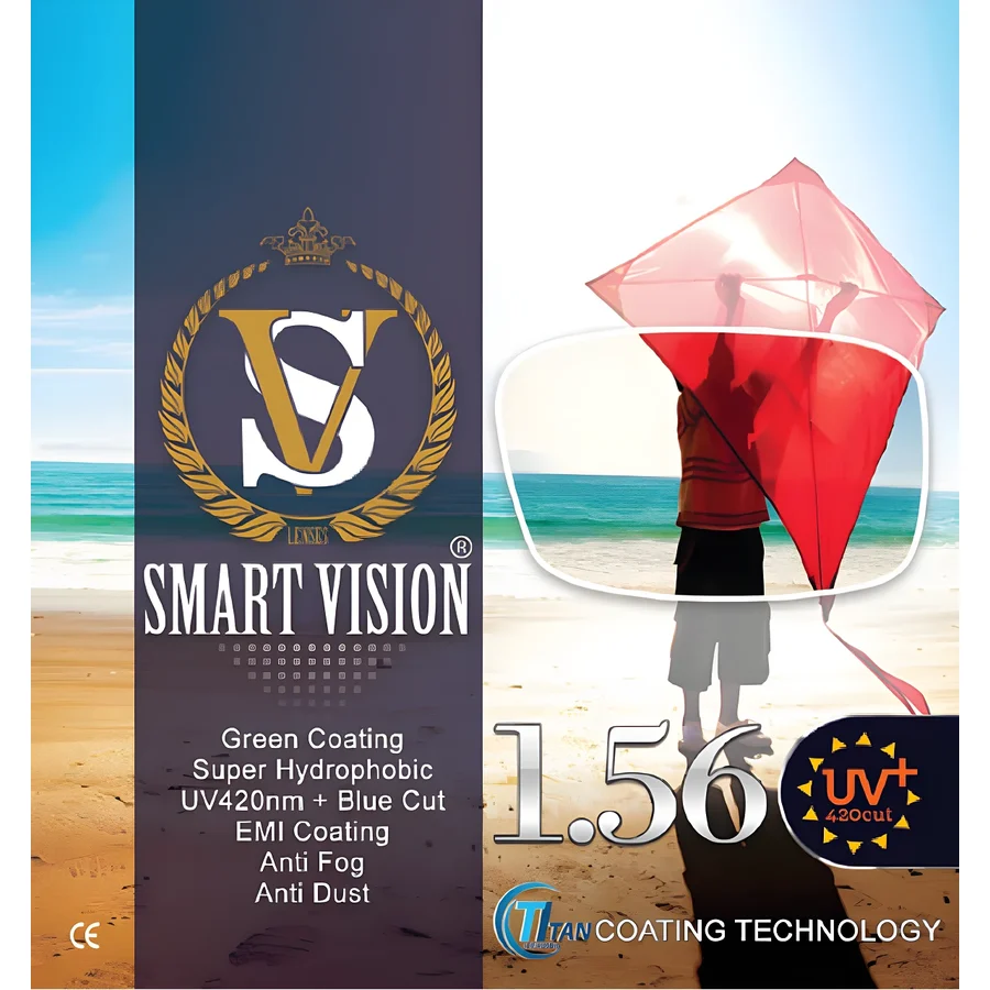 عدسی SMART VISION ۱٫۵۶ Blue Cut بلوکات UV420