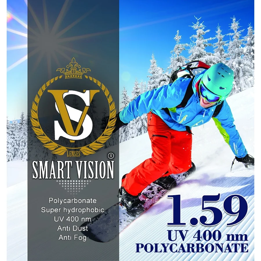 عدسی SMART VISION ۱٫۵۹ پلی‌کربنات نشکن پوشش سبز