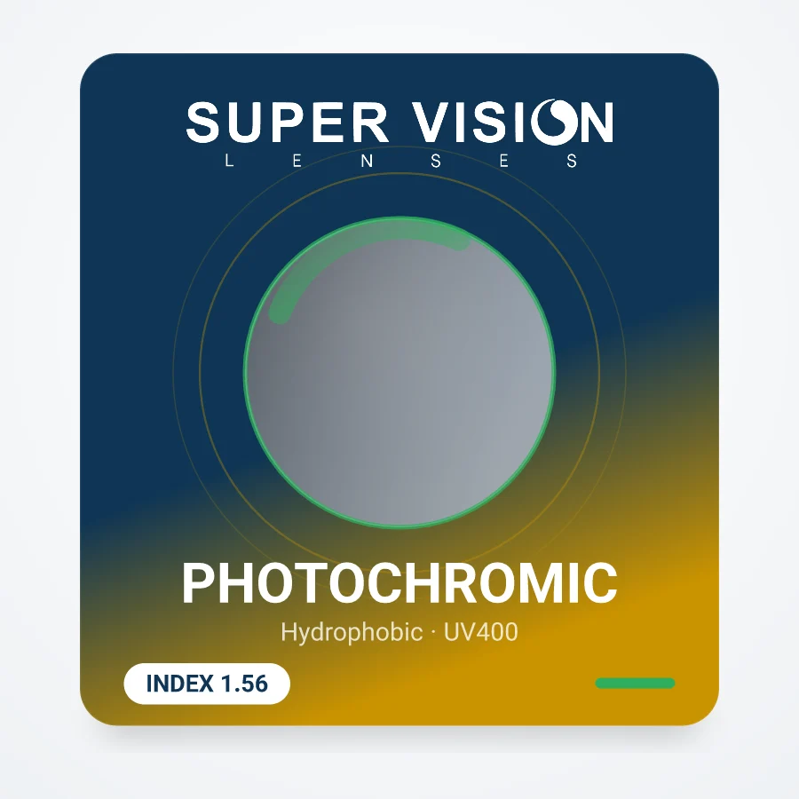 عدسی SUPER VISION ۱٫۵۶ فتوکرومیک پوشش سبز