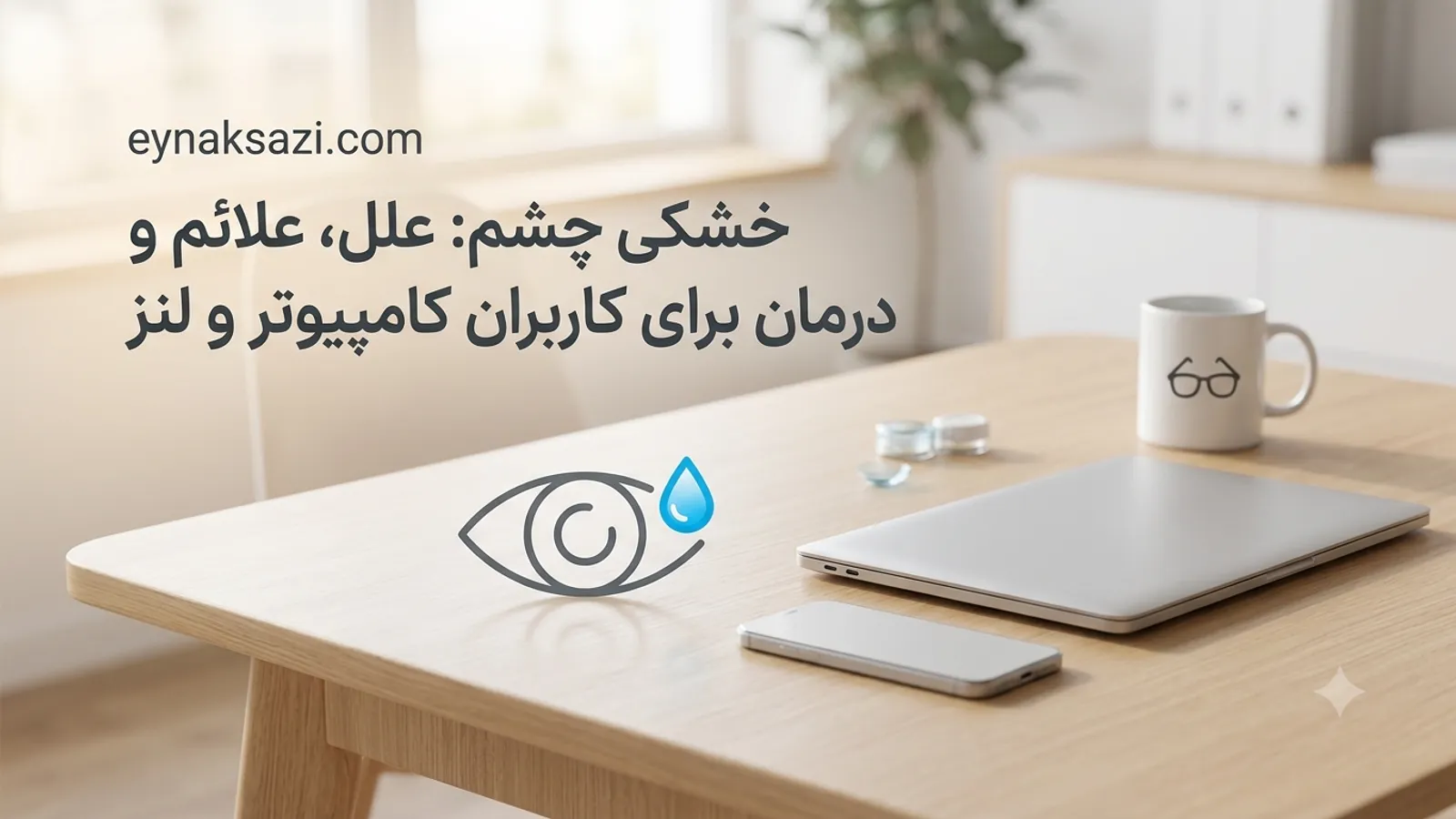 خشکی چشم: علل، علائم و درمان برای کاربران کامپیوتر و لنز