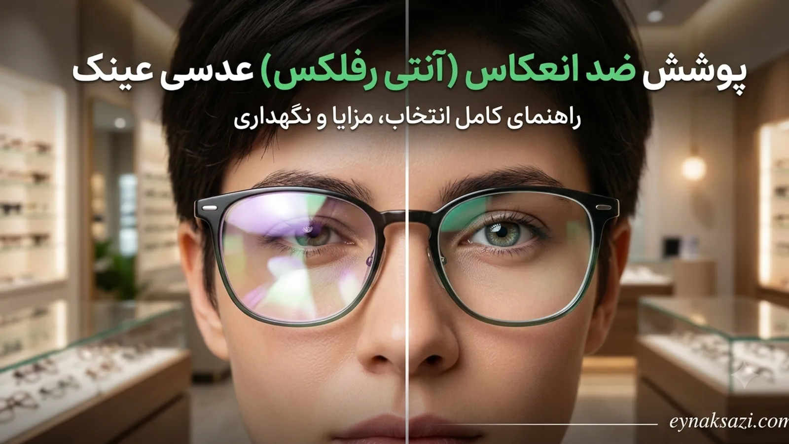 پوشش ضد انعکاس (آنتی رفلکس) عدسی عینک؛ راهنمای کامل انتخاب، مزایا و نگهداری