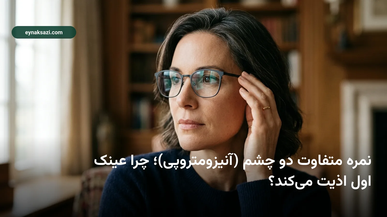 نمره متفاوت دو چشم (آنیزومتروپی)؛ چرا عینک اول اذیت میکند؟
