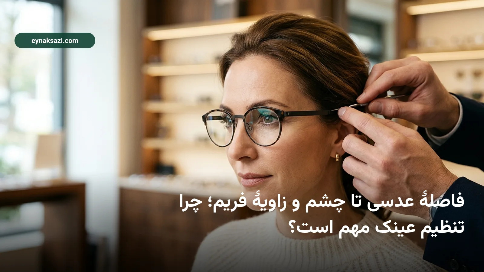 فاصلهٔ عدسی تا چشم و زاویهٔ فریم؛ چرا تنظیم عینک مهم است؟